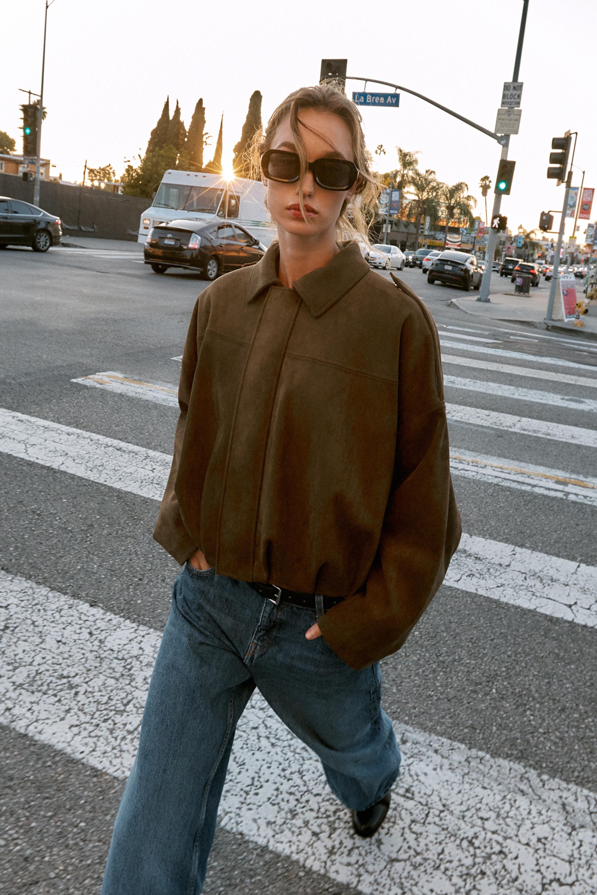 SUEDE EFFECT BOMBER JACKET | Zara US