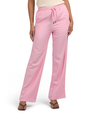Linen Blend Tie Waist Pants | Pants | Marshalls | Marshalls