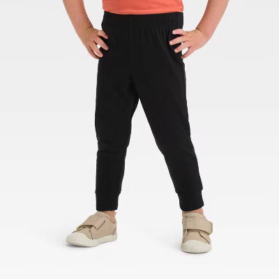 Toddler Boys' Jersey Jogger Pants - Cat & Jack™ Black 3T: Midweight, Elastic Waist, Pull-On Sty... | Target