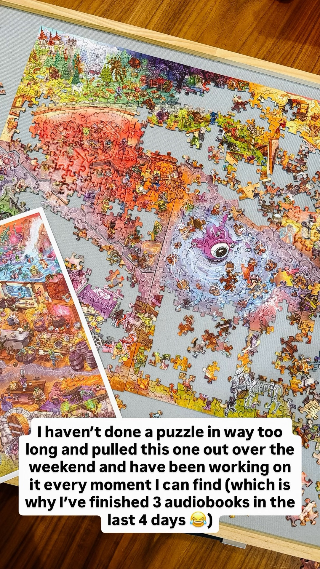 I’m so into this puzzle (so much so that I immediately ordered another Magic Puzzle!) 

I’m doing The Puzzled Patron right now and the one I just ordered is The Secret Soup 