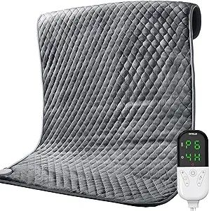 Heating Pad for Back, Neck, Shoulder Pain, 32''x24'' King Size Electric Heat Pad Fast-Heating 6 T... | Amazon (US)