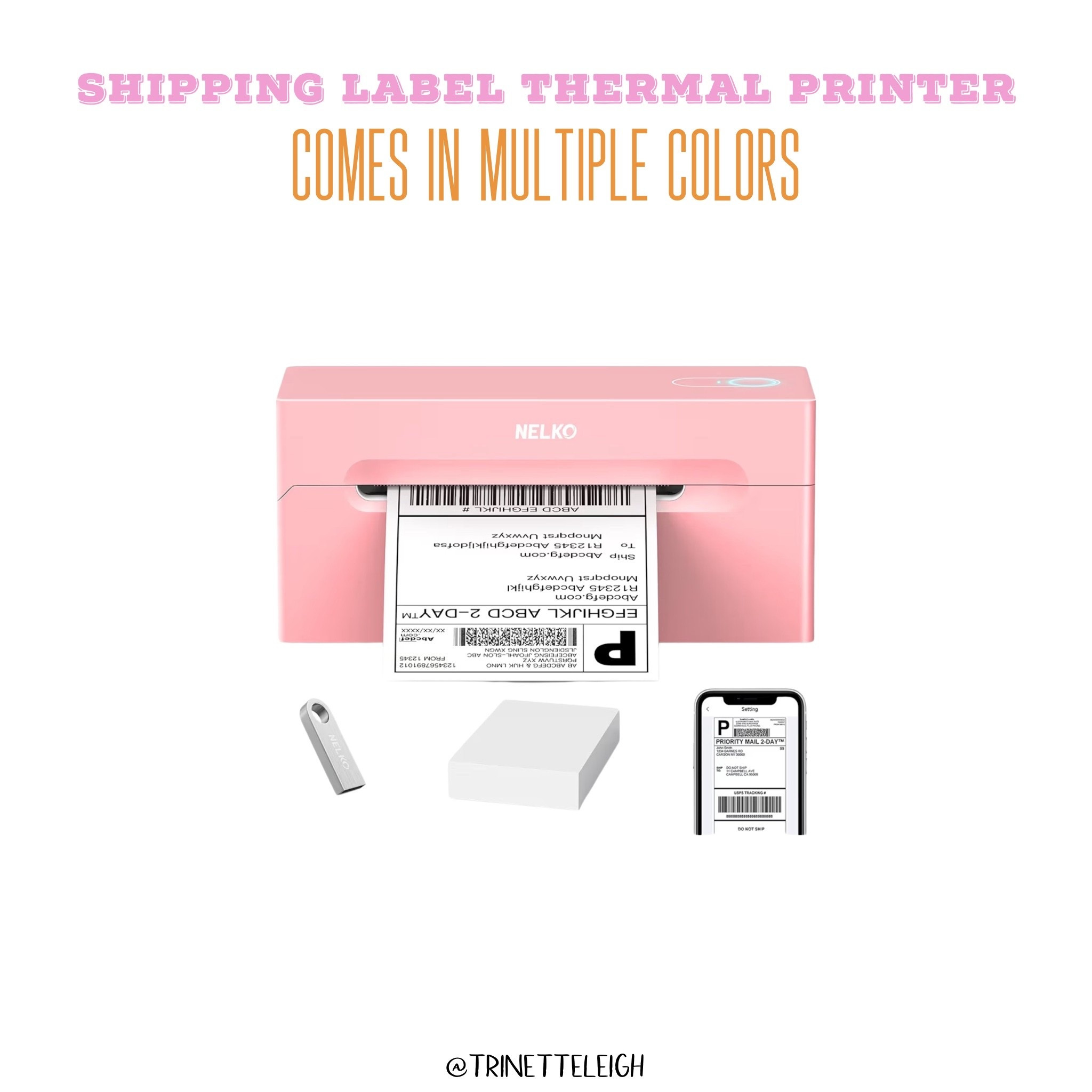 Shipping label thermal printer. Comes in multiple colors. Great for shipping labels and at home businesses. 

#LTKHome #LTKSaleAlert