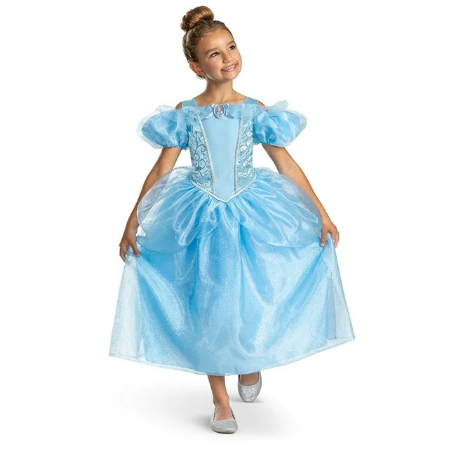 Disney Princess Cinderella Deluxe Exclusive Girls Halloween Costume Girls Size S (4-6x) | Walmart (US)
