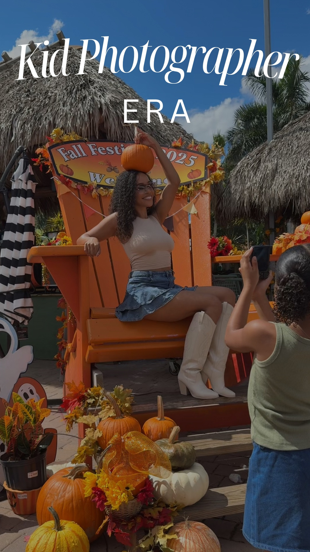 When your daughter’s running the pumpkin patch shoot… Simple pumpkin, patch outfit. Crop tank, denim skirt, and boots. 

#LTKHalloween #LTKSeasonal #LTKFamily
