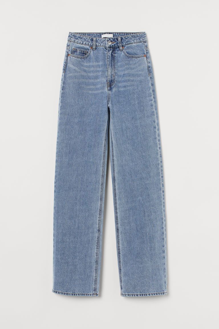 H & M - Wide High Jeans - Blue | H&M (US + CA)