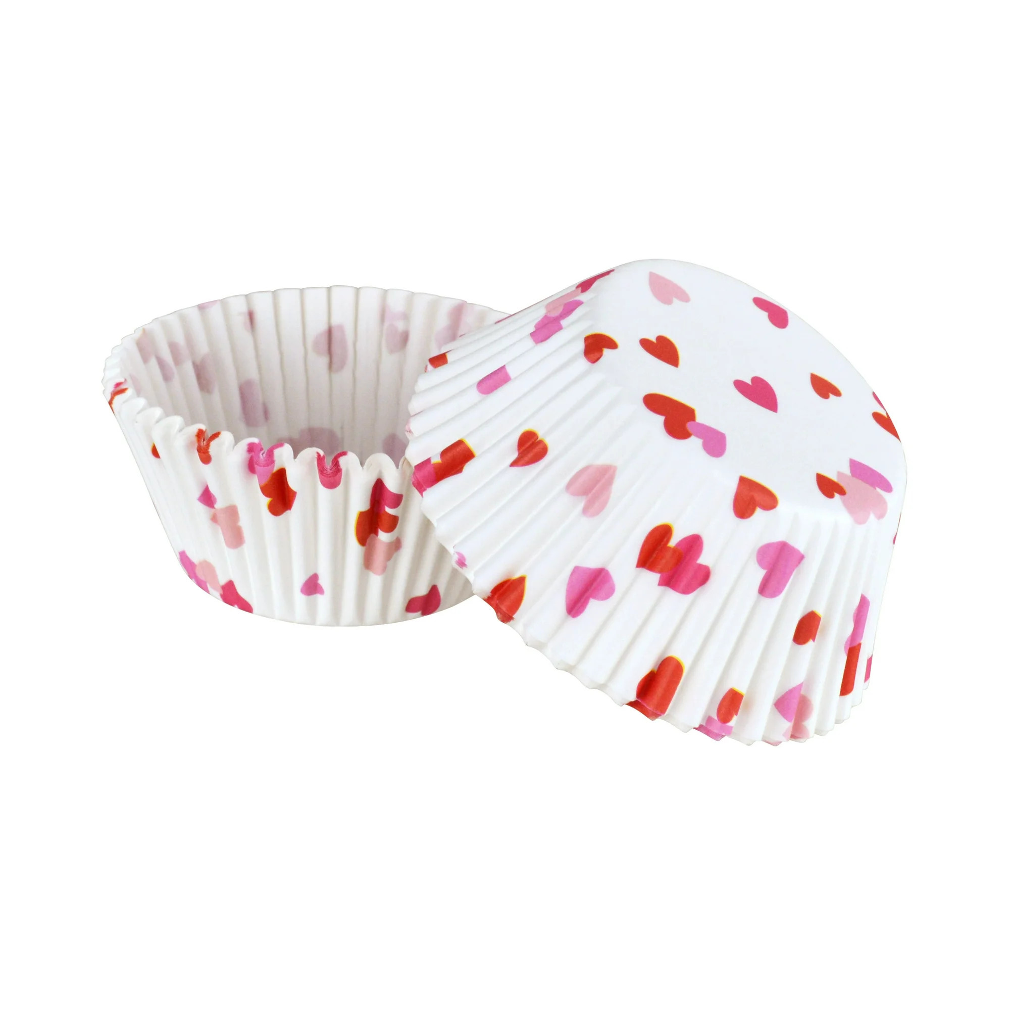Heart Cupcake Liners, Red and Pink, 50 Count, Valentine's Day by Way To Celebrate | Walmart (US)