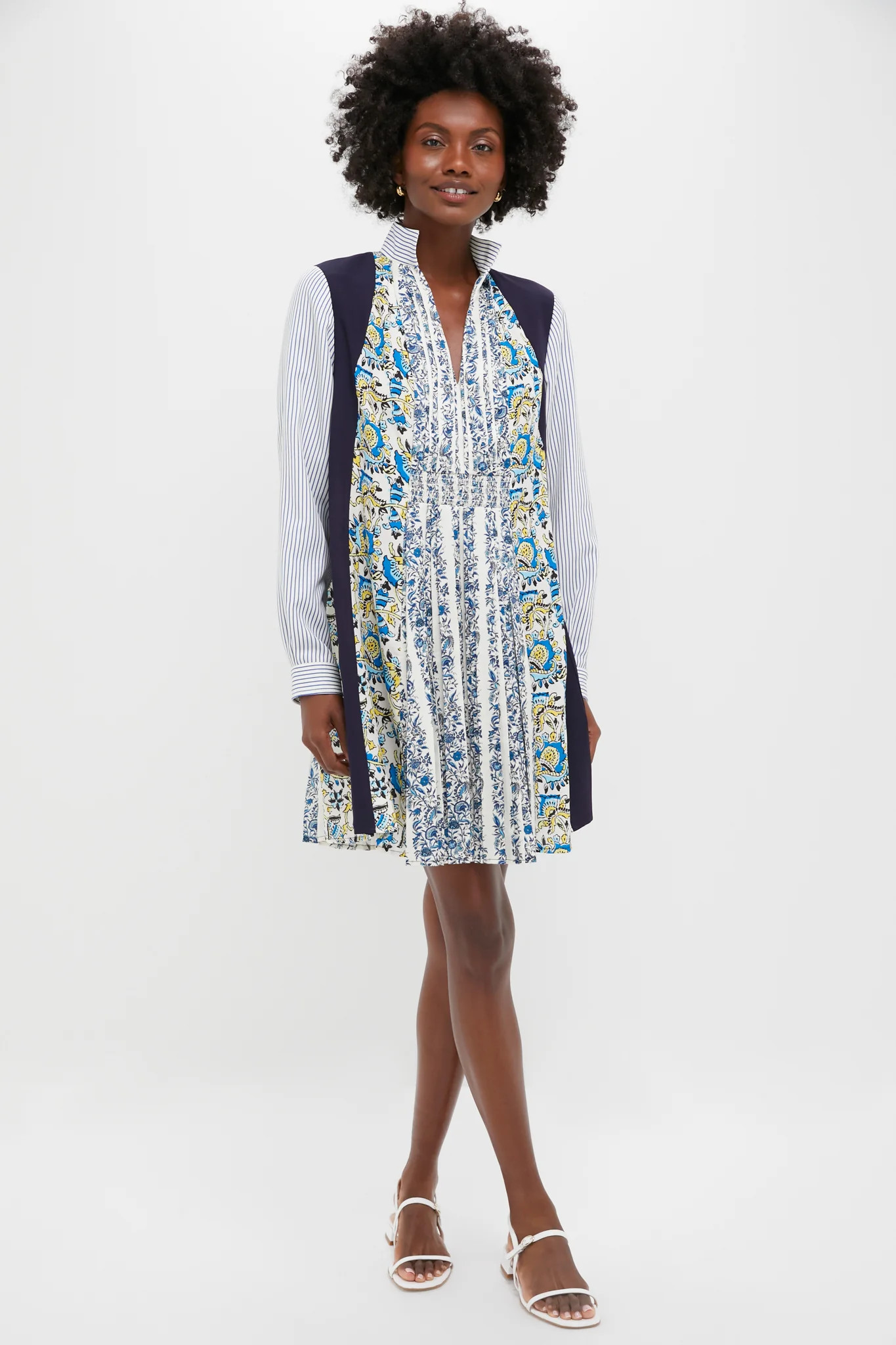 Goldenrod Chintz Stripe Benji Dress | Tuckernuck (US)