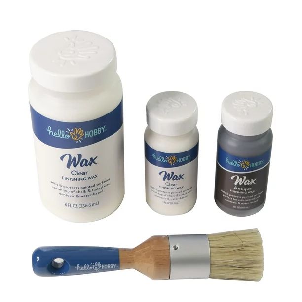Hello Hobby Wax Application Kit for Chalk Acrylic Paint, 4 Pcs, #40551 | Walmart (US)