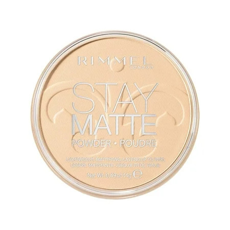 Rimmel London Stay Matte - 001 Transparent - Pressed Powder Lightweight High Coverage Shine Control 0.49Oz | Walmart (US)