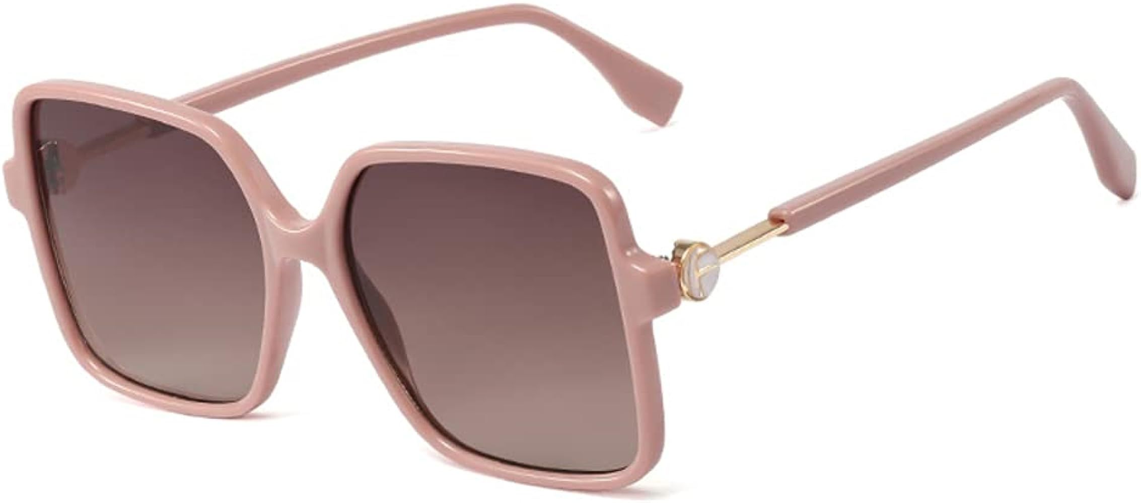 Retro Inspired Square Oversized Sunglasses Women Ultralight Frame Tinted Lenses | Amazon (US)