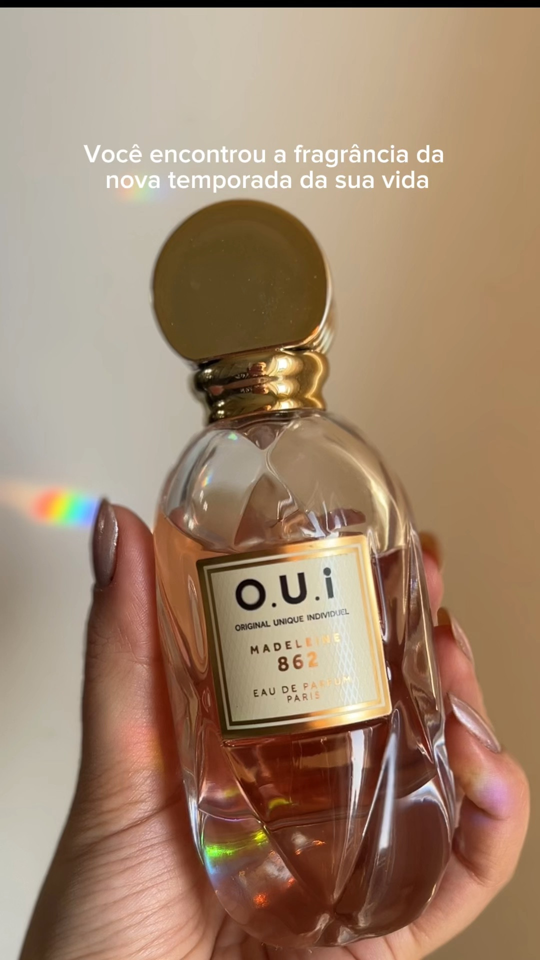 O conforto de encontrar a fragrância da nova temporada maravilhosa da sua vida! +
Descubra Madaleine 862 da @o.u.i.paris, um perfume vegano e cruelty-free que encanta com notas licorosas de rum, a feminilidade floral da tuberosa e o dulçor irresistível da vanilla. Assista ao vídeo UGC e deixe-se envolver por essa experiência sensorial única!

#LTKbeleza #LTKbrasil