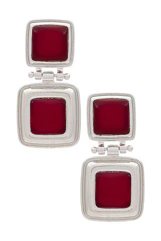 8 Other Reasons Art Deco Earrings in Red & Silver from Revolve.com | Revolve Clothing (Global)