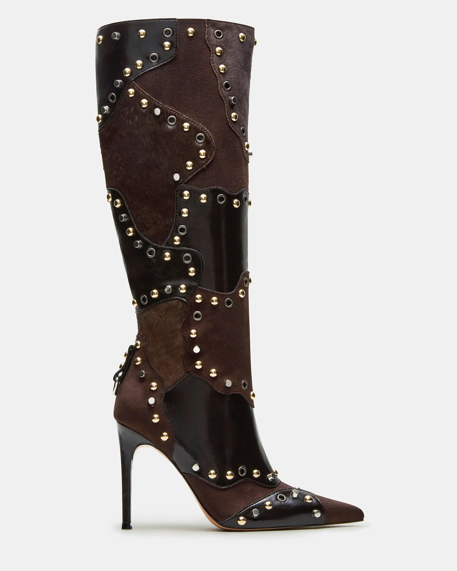 REVIVE Brown Multi Pointed-Toe Knee-High Stiletto Women's Boot | Steve Madden (US)