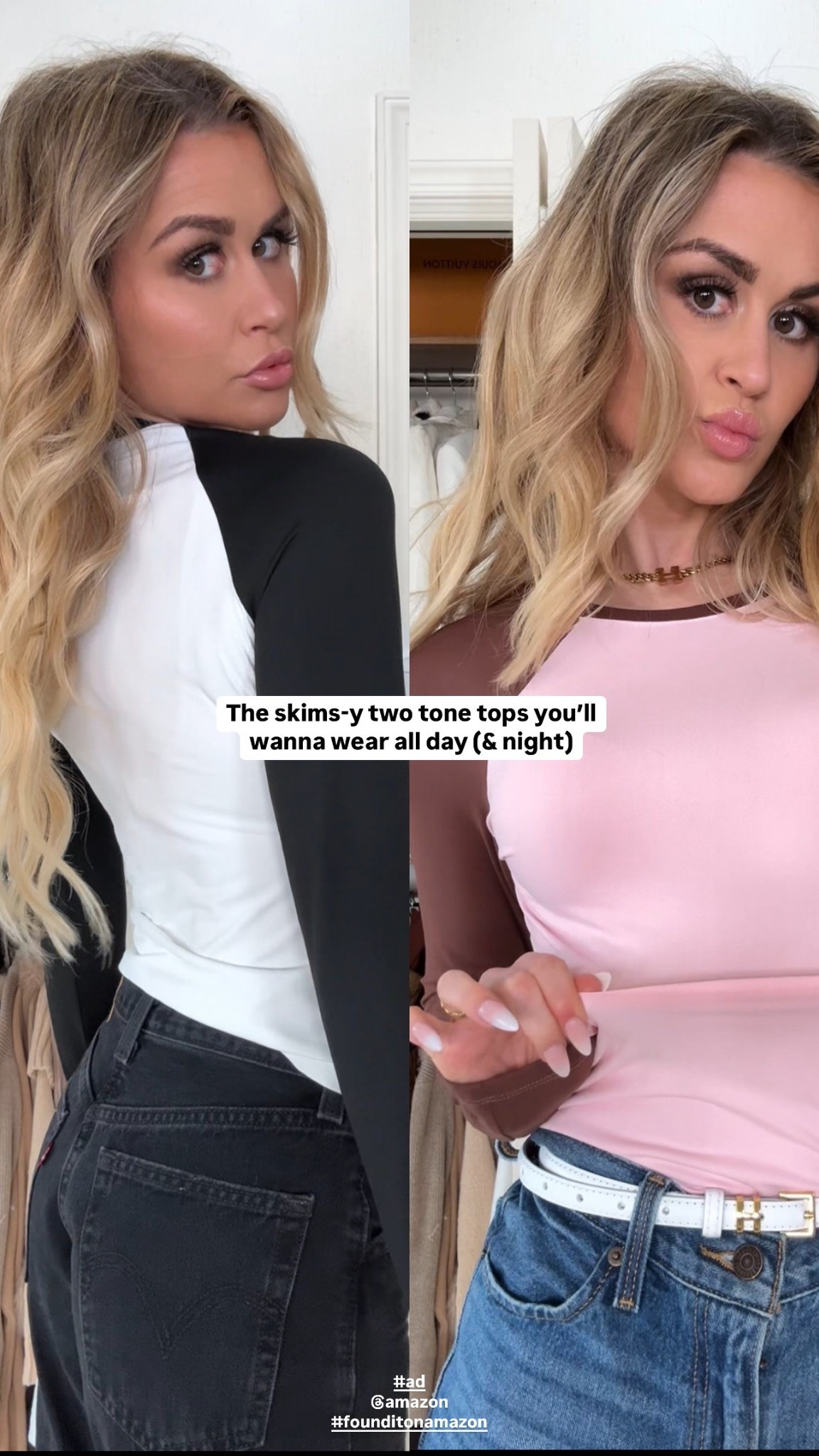 Skims inspired long sleeve tops 🖤

#ad
@amazon
#founditonamazon  

#LTKFindsUnder50 #LTKStyleTip #LTKFindsUnder100