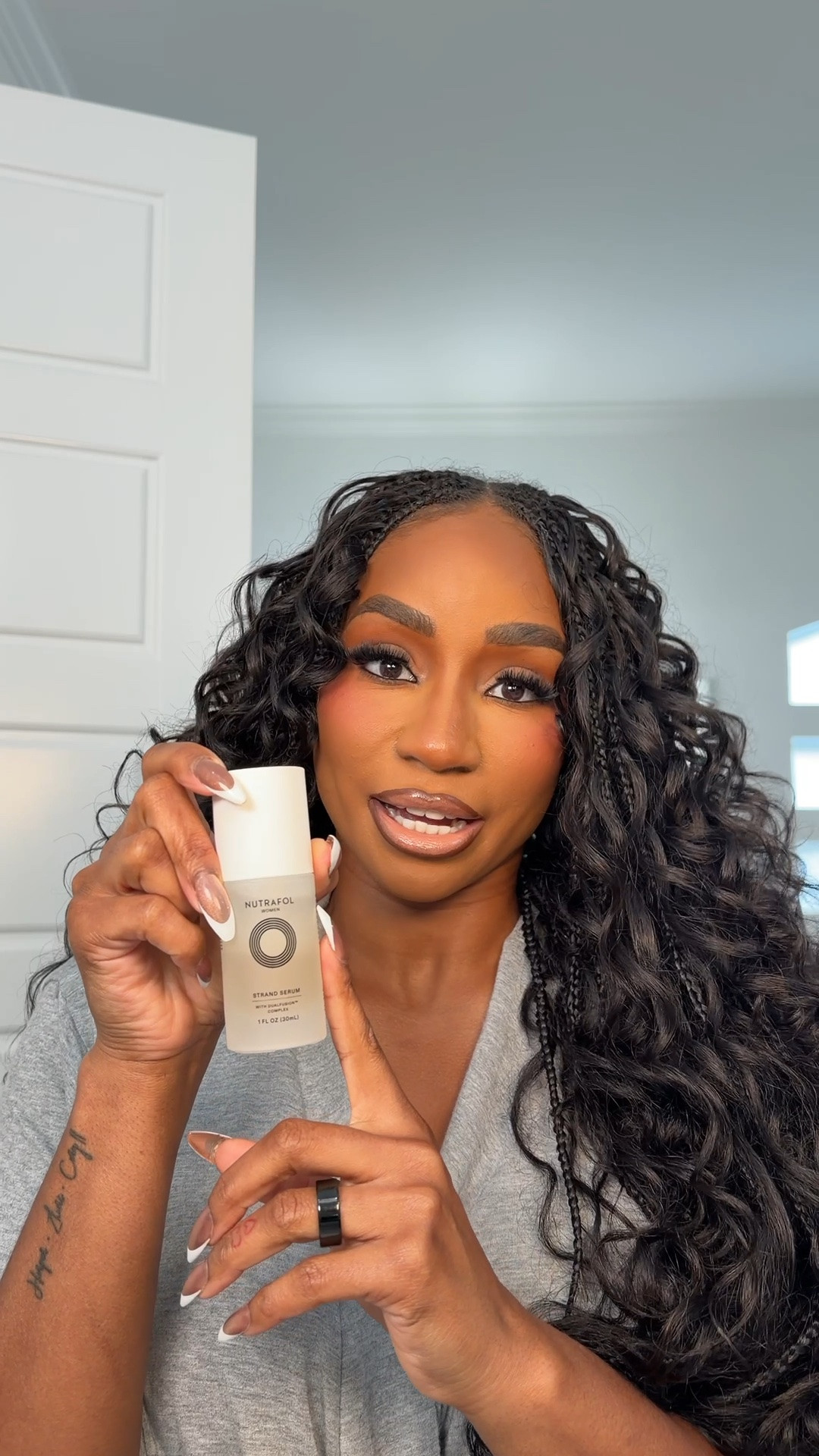 Adding this strand serum to my hair care routine and I’m so excited for the results! @nutrafol #ad