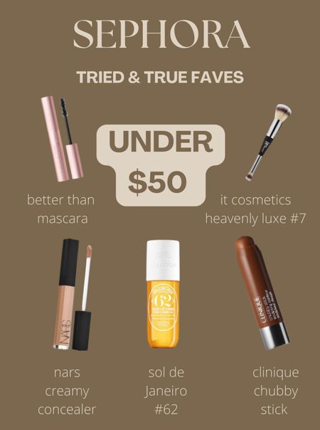 sephora favorites under 50! products that are 100% worth it. there’s a reason why they’re viral, I have been using them for years & they bring me sm joy🤎 

#LTKbeauty #LTKFind #LTKunder50