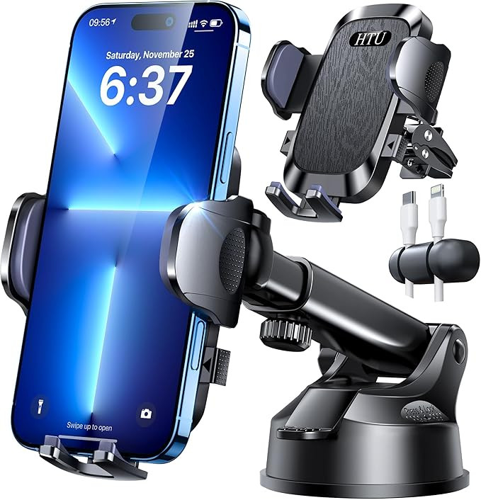 HTU 【98+LBS Strongest Suction & Military-Grade】 Ultimate Car Phone Mount【Patent & Safety Ce... | Amazon (US)