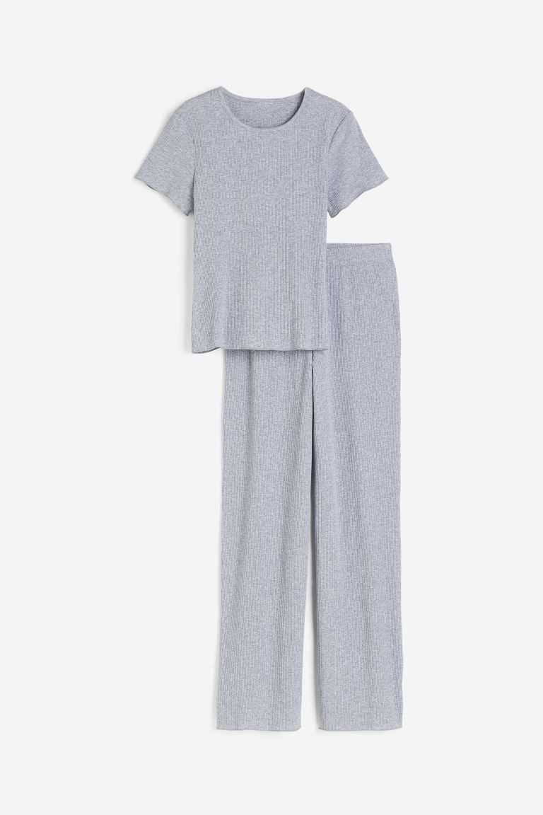 Ribbed Pajama Top and Pants | H&M (US + CA)