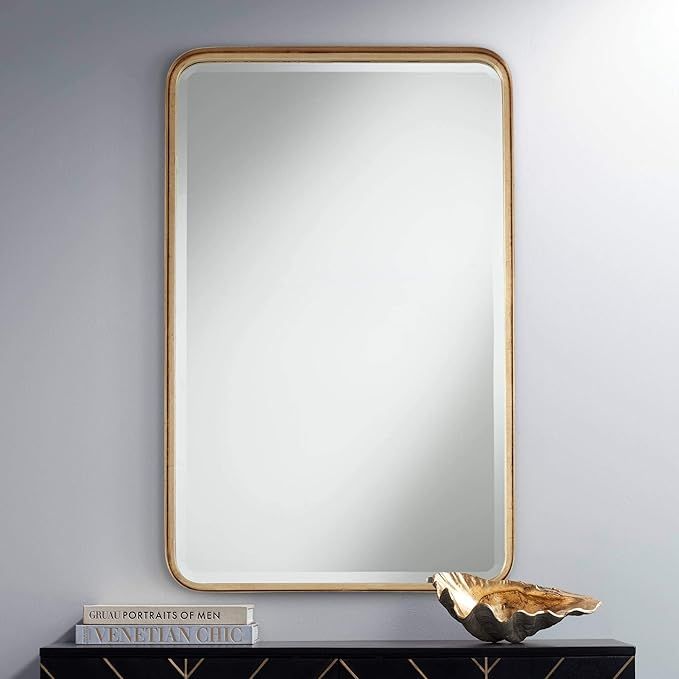 Uttermost Andi Gold 24" x 38 1/4" Rounded Edge Mirror | Amazon (US)