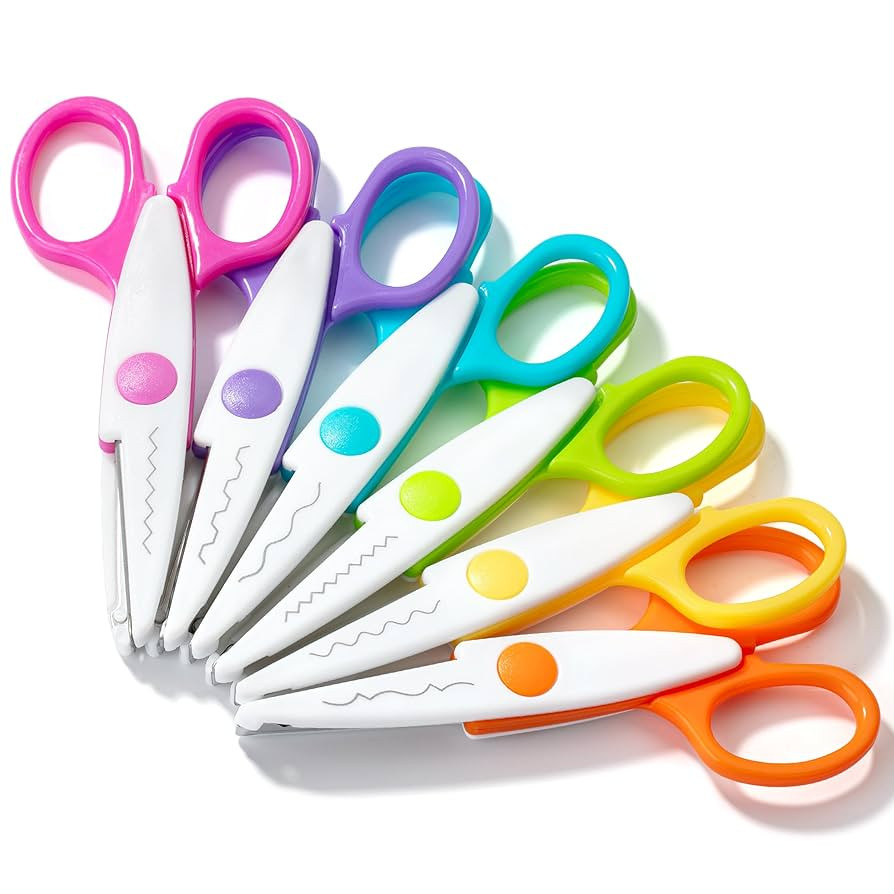 Mr. Pen Craft Scissors - Decorative Edge, 6 Pack, White & Vibrant Color, Zig Zag & Pattern Scisso... | Amazon (US)