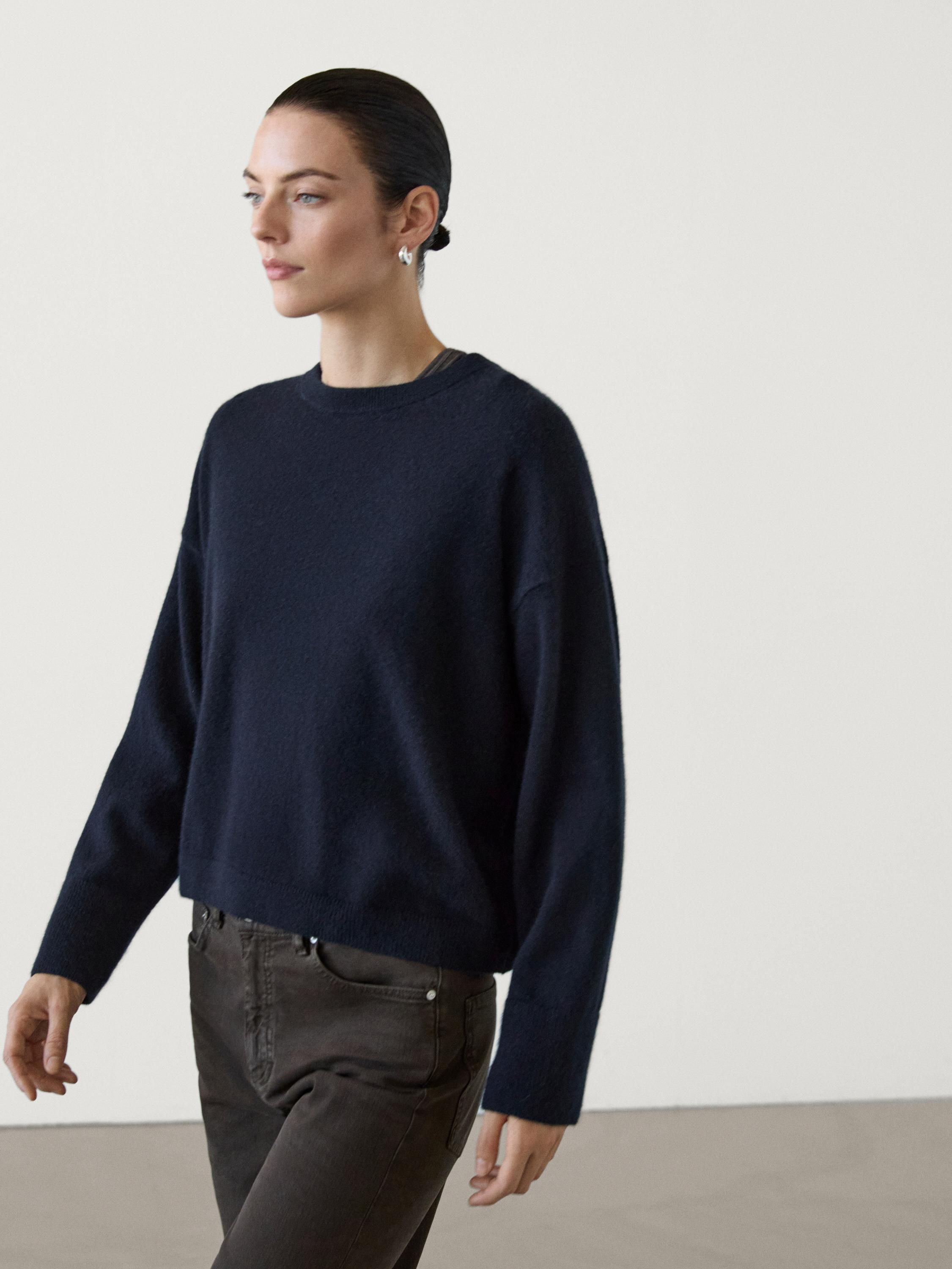 100% cashmere crew neck sweater | Massimo Dutti (US)