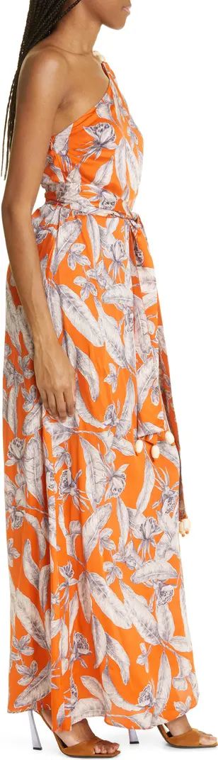 Randi Floral Print One-Shoulder Long Sleeve Maxi Dress | Nordstrom
