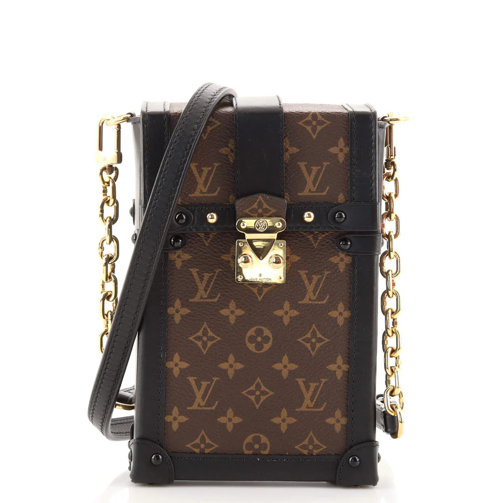 Louis Vuitton Vertical Trunk Pochette Monogram Canvas Brown 1592721 | Rebag