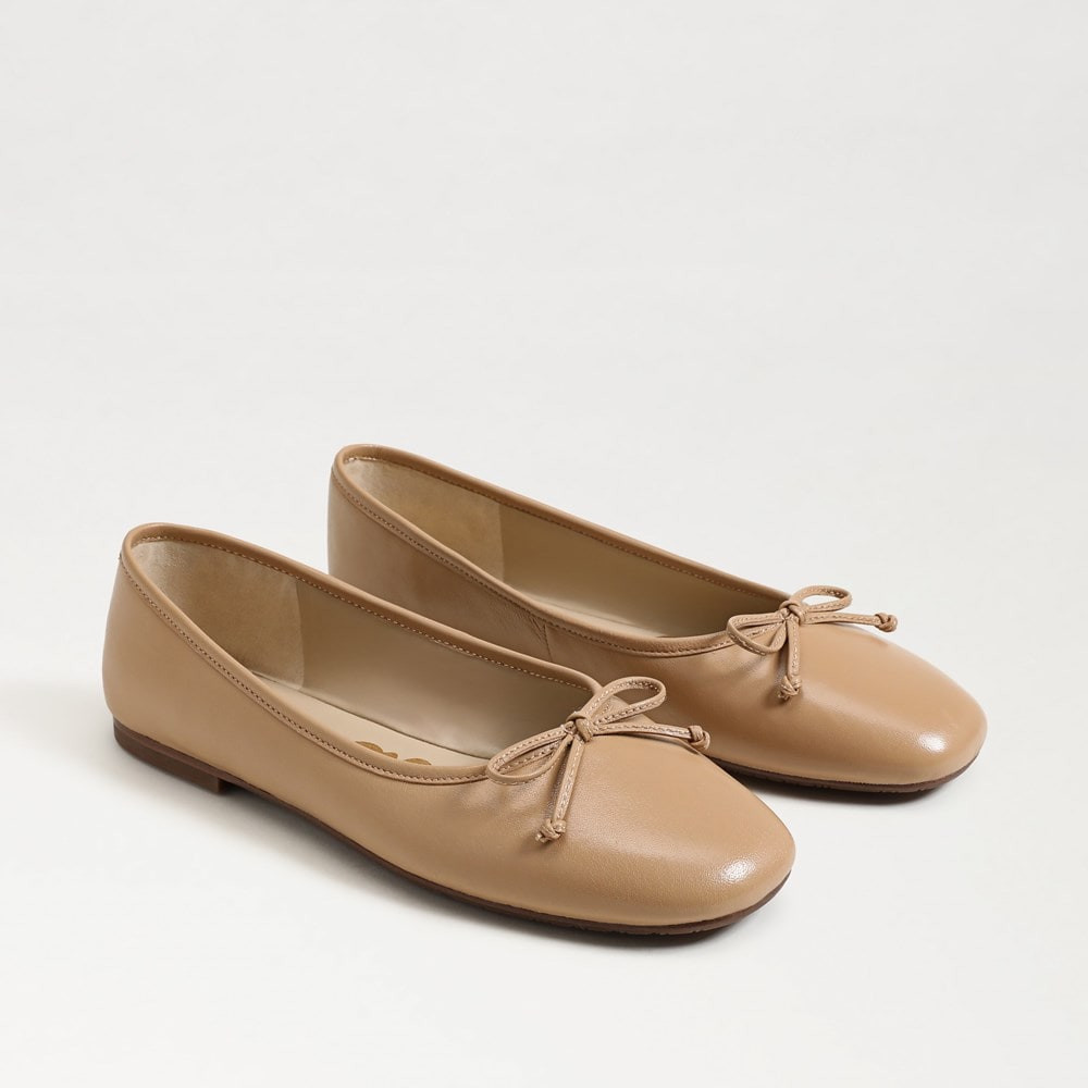 Sam Edelman Alie Ballet Flat French Sand Leather 11.0 | Sam Edelman CA