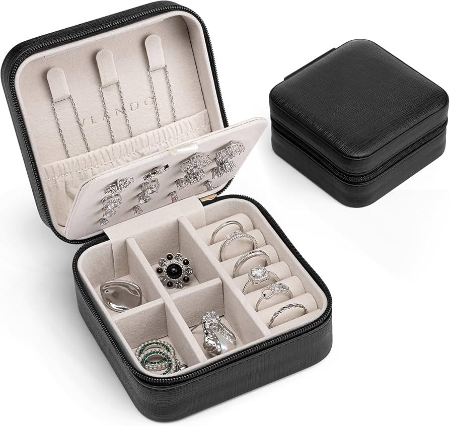 Vlando Travel Jewelry Case with 16 Earring Plates,Small Travel Jewelry Organizer Box,Portable Dis... | Amazon (CA)