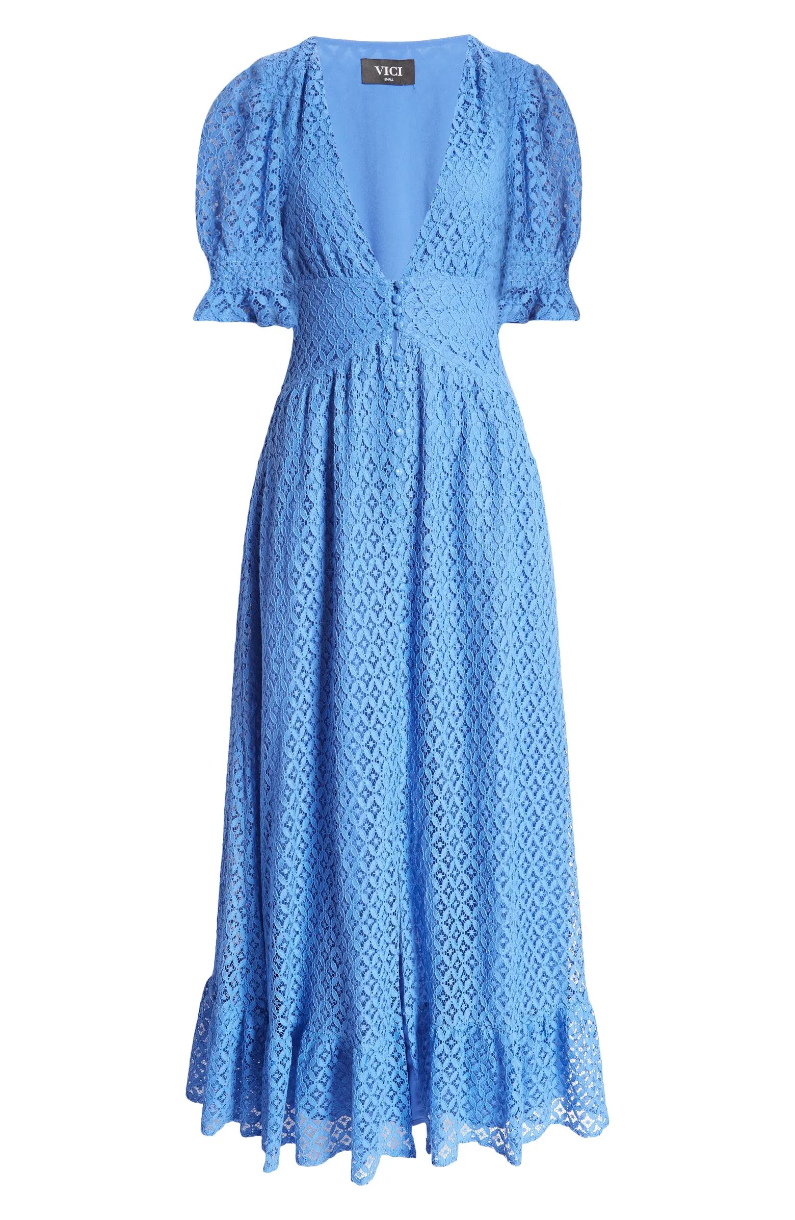 Lace Puff Sleeve Maxi Dress | Nordstrom