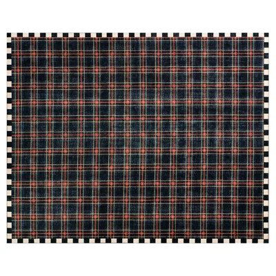Stewart Tartan Black Washable Rug | Wayfair North America