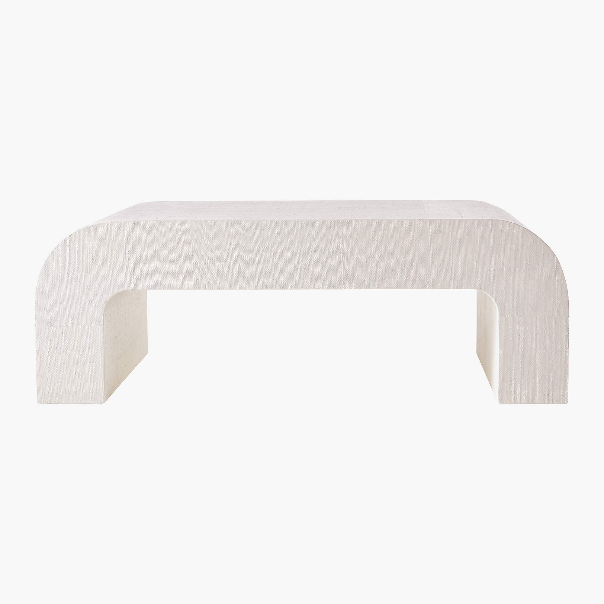 Horseshoe Black Laquered Linen 46" Coffee Table + Reviews | CB2 | CB2