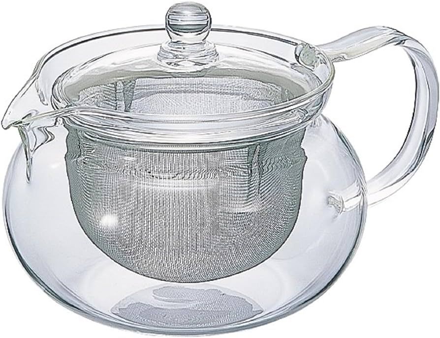 Hario 'ChaCha Kyusu Maru' Teapot Heatproof Glass Teapot 700 mL, Glass | Amazon (US)
