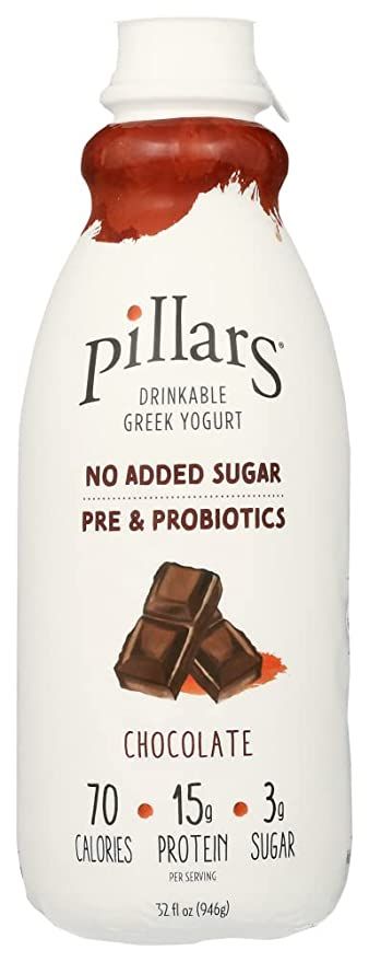 PILLARS Chocolate Drinkable Greek Yogurt, 32 FZ | Amazon (US)