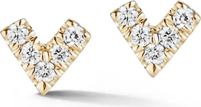 Dana Rebecca Designs Pavé Diamond V Stud Earrings | Nordstrom | Nordstrom