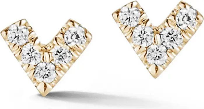 Dana Rebecca Designs Pavé Diamond V Stud Earrings | Nordstrom | Nordstrom