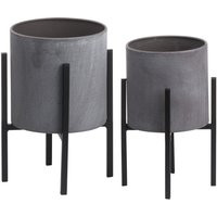 Set Of 2 Planters Indoor Outdoor Plant Pot Home Garden Decor Grey | Etsy (UK)