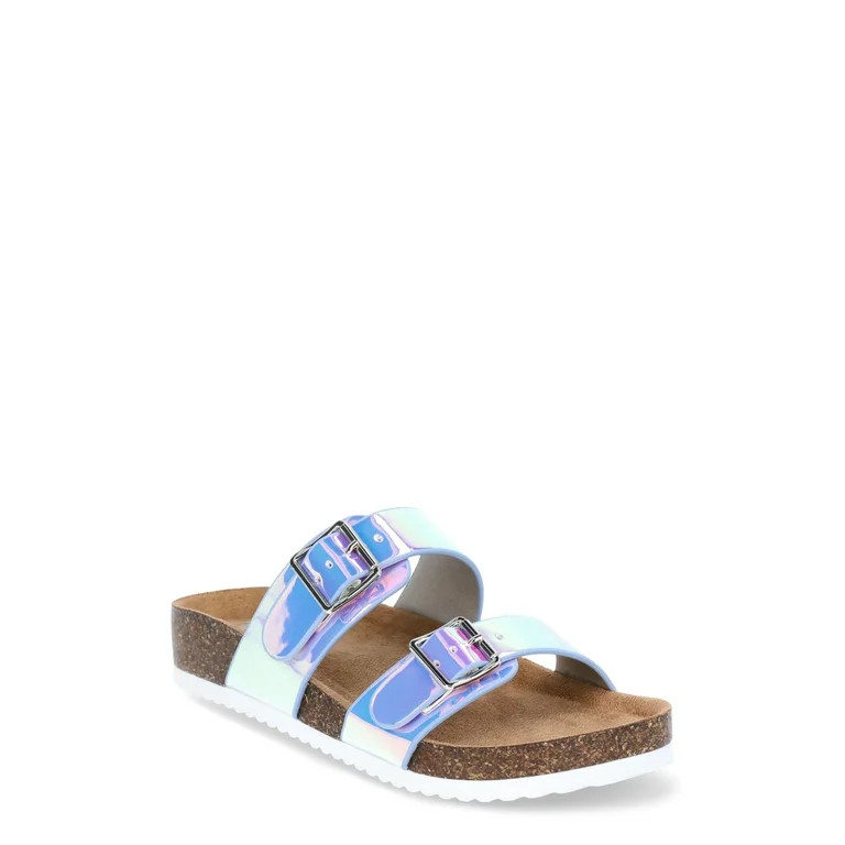 Wonder Nation Little & Big Girl 2 Buckle Sandal | Walmart (US)