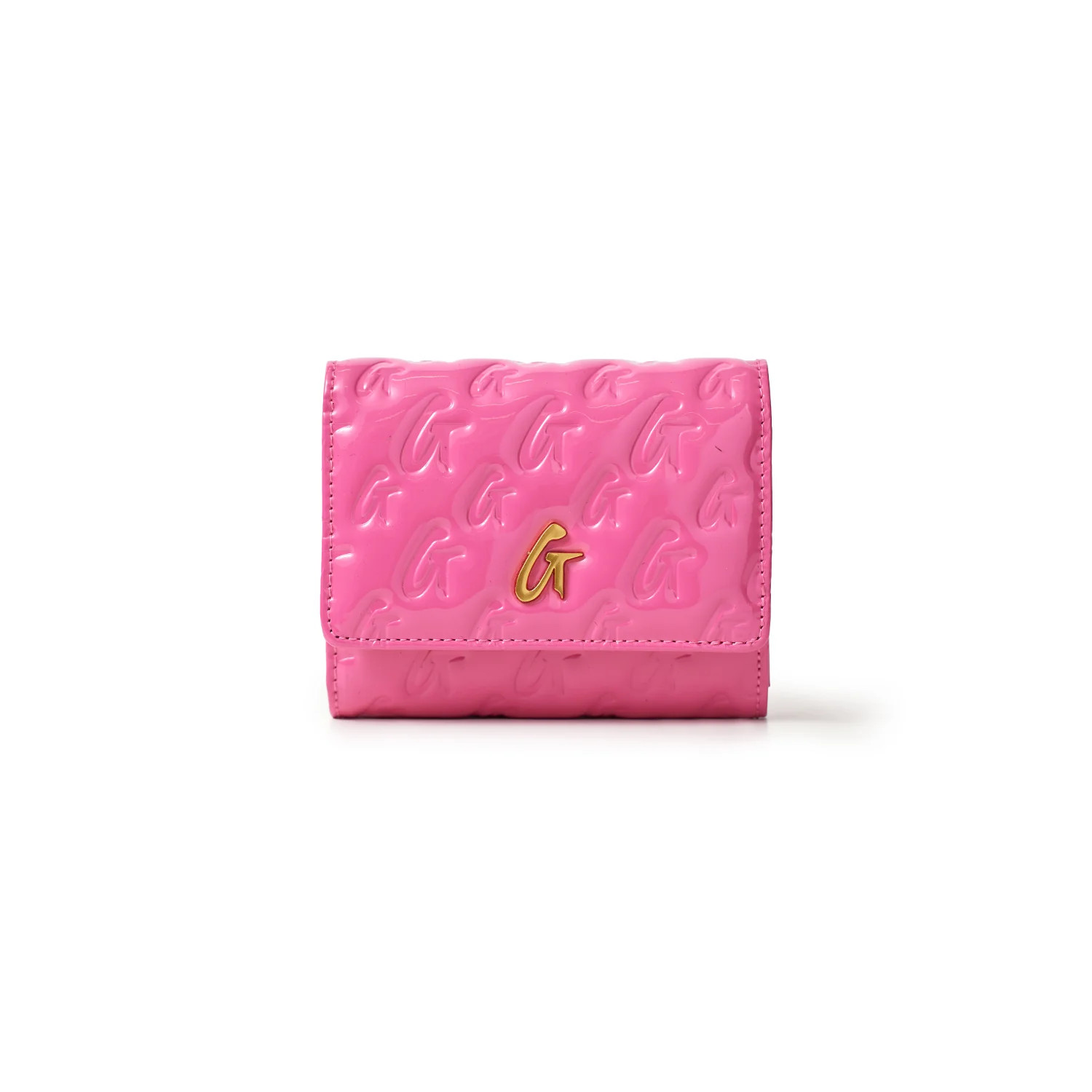 MONOGRAM GOLD COMPACT WOC - MIRROR HOT PINK | Glam-Aholic Lifestyle