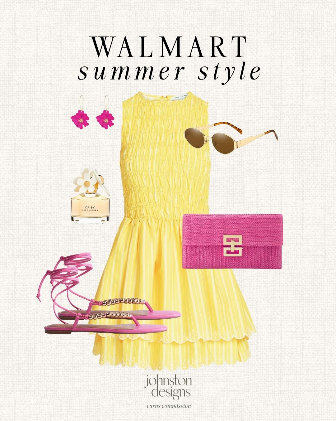 Walmart summer style with a bright yellow dress, pink accessories and vacation-ready details. 💛

summer outfit, Walmart style, outfit inspo, yellow dress, pink sandals, woven clutch, sunglasses, floral earrings, vacation look, brunch outfit, affordable fashion finds 

 #LTKootd #LTKSeasonal