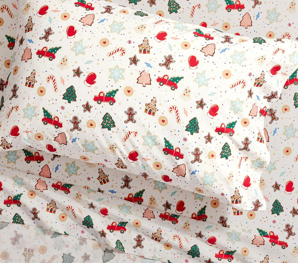 Rifle Paper Co. Gingerbread Cookie Organic Sheet Set | Pottery Barn Kids