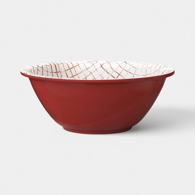 Melamine Net Patterned Cereal Bowl Red - Room Essentials™ | Target