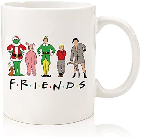 Frineds TV Show Coffee Mug, Grinch Elf Christmas Movie Watching Mugs Hot Chocolate Cocoa Cups, Gr... | Amazon (US)