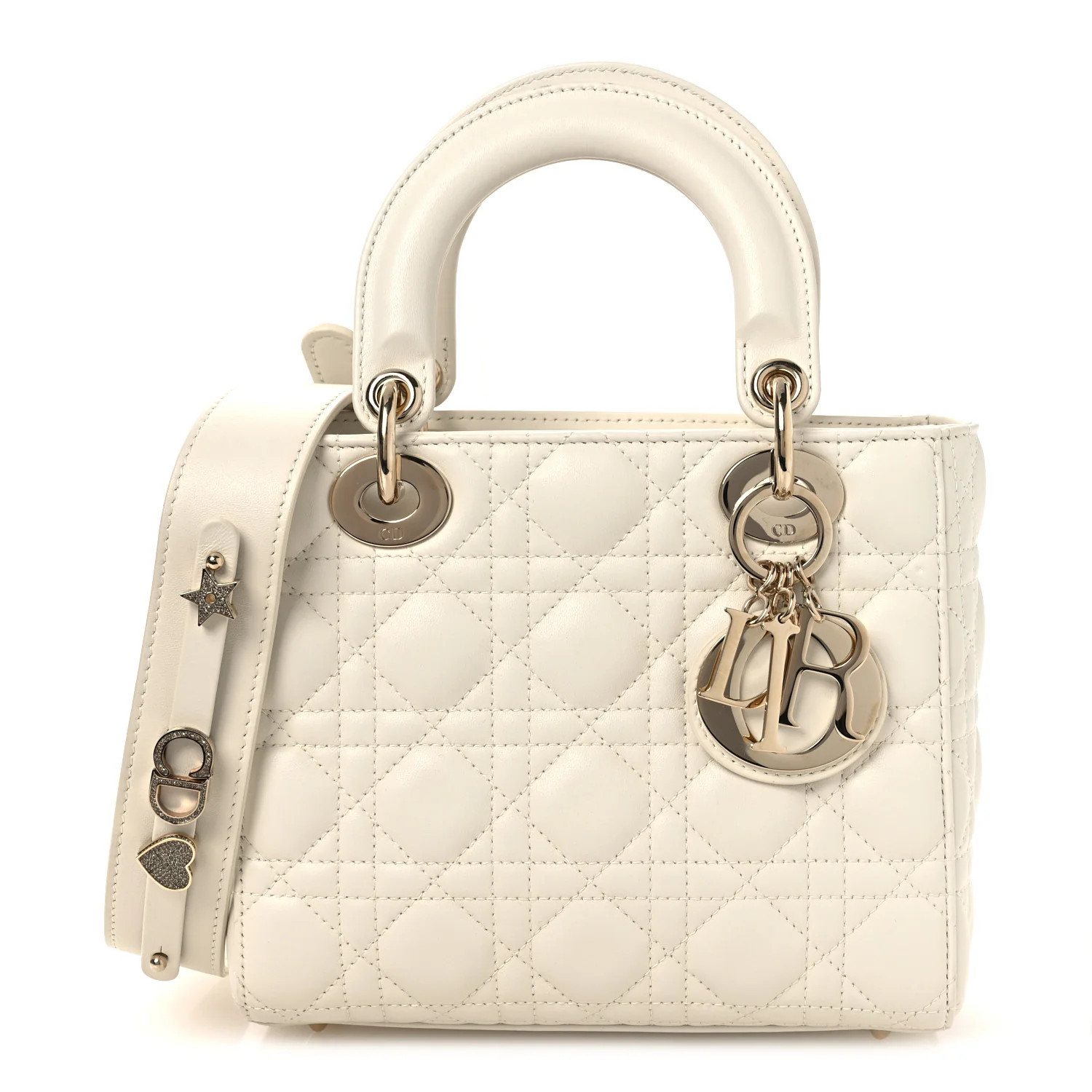 Lambskin Cannage Small My ABCDior Lady Dior White | FASHIONPHILE (US)