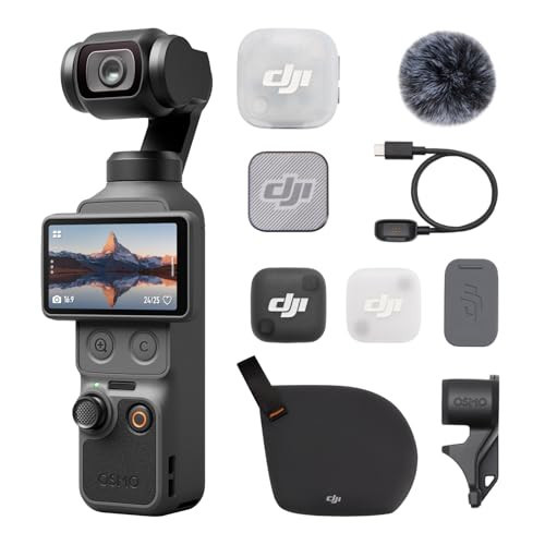 DJI Osmo Pocket 4 Audio Combo With Mic Mini 2 Transmitter, Pocket Gimbal Vlog Camera, 1″ CMOS & 4K/240fps, 3-Axis Stabilization, 2× Lossless Zoom, 107GB Built-in Storage, 2" Rotatable Screen | Amazon (UK)