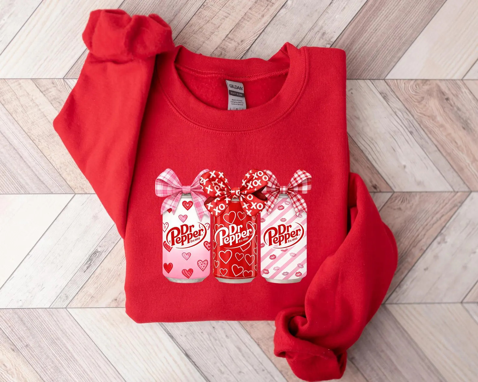 Dr Pepper Valentines Sweatshirt, Cute Holiday Crewneck, Soda Lover Shirt, Gift for Her, XOXO Grap... | Etsy (US)