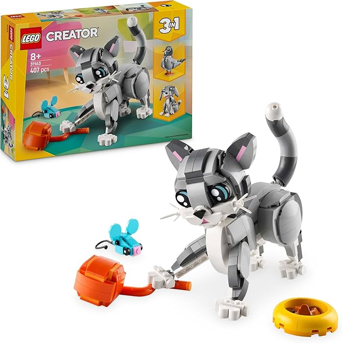 LEGO Creator 3in1 Playful Cat Toy - Animal Figure Transforms into a Pigeon or Pet Dog Model - Cre... | Amazon (UK)