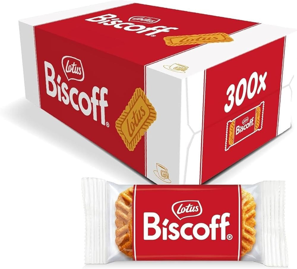 Lotus Biscoff Biscuits – 300 Individually Wrapped Caramelised Cookies | Catering Pack for Coffe... | Amazon (UK)