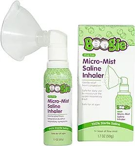 Boogie Micro-Mist Inhaler Saline Spray, HSA/FSA Eligible, 1.7oz Unscented - Pack of 1 | Amazon (US)