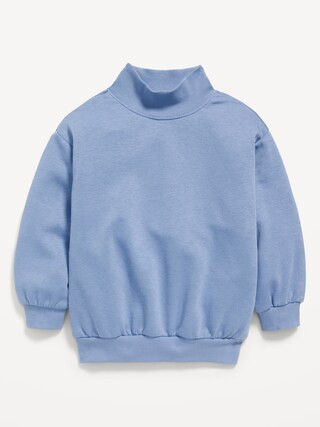 Mock-Neck French-Terry Tunic Sweatshirt for Toddler Girls | Old Navy (US)